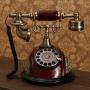 Antique Vintage Style Rotary Phone Resin Imitation Copper Princess French Style Retro Old Fashioned Rotary Dial Home and Office Handset Landline Telephone （US Stock）