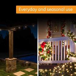 GE 7-Day Outdoor Heavy Duty Digital Timer, Plug-In, 2 Grounded Outlets, Weather Resistant, Set and Forget, Outdoor Appliances, Black, Ideal for Lights, LED, CFL, Incandescent Compatible, 15142