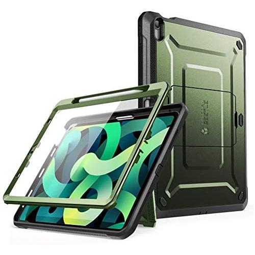 SUPCASE Unicorn Beetle Pro Series Case Designed for iPad Air 4 (2020) 10.9 Inch, with Pencil Holder & Built-in Screen Protector Full-Body Rugged Heavy Duty Case (Green)