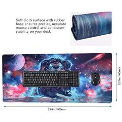 Timor Professional Gaming Mouse Pad, Custom Design Stitched Edges Waterproof Non-Slip Rubber Base Mousepad Great for Laptop, Computer & PC (90x40 shiziA10)