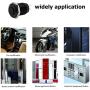 12mm 1/2'' Momentary Push Button Switch 1NO SPST Black Metal Shell LED Ring Light Waterproof Toggle Switches (Blue Light)