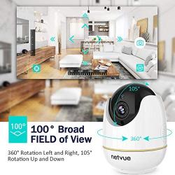 Dog Camera - 1080P Dog Camera with Phone App, Pan/Tilt/Zoom Home Camera with 2-Way Audio, AI Human Detection, Night Vision, Cloud Storage/TF Card, Compatible with Alexa, Camera for Pets/Baby