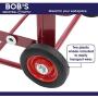 BISupply Wire Spool Rack Cable Caddy, Red - Wiring Spool Dispenser Bulk Cable Holder, Electrical Wires Dolly with Wheels