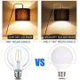 Dimmable LED Edison Light Bulb, G25 (G80) Globe Shape, Clear Glass, 40 Watt Equivalent, 2700K Soft White, Christmas Light, E26 Standard Base, UL Listed, 6-Pack