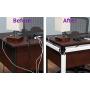 J Channel Desk Cable Organizer by SimpleCord – 5 White Raceway Channels - Cord Cover Management Kit for Desks, Offices, and Kitchens