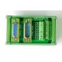 Electronics-Salon DB15 D-SUB DIN Rail Mount Interface Module, DSUB Male/Female, Breakout Board.