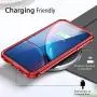 iPhone XR Case with [ Screen Protector Tempered Glass x2Pack] SUPBEC Protective Phone Cover with Silicone PC+TPU Shockproof Rubber Heavy Duty Case for iPhone XR Cases-Clear Red