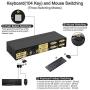 DVI KVM Switch Dual Monitor Extended Display 2 Port with USB 2.0 HUB and Audio Support 1920x1080 CKL-922D