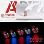 APIELE 10 Amp 22mm Momentary Push Button Switch 12V Angel Eye LED Waterproof Stainless Steel Round Self Reset 7/8 1NO 1NC (10 Amp/White Led)