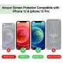 （3 Pack ） Amuoc Tempered Glass Film for Apple iPhone 12 Screen Protector and iPhone 12 pro Screen Protector， with (Easy Installation Tray) Anti Scratch, Bubble Fre, Apple iPhone 12/12Pro/6.1inch