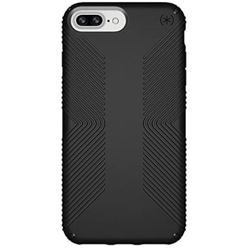 Speck Products Presidio Grip Case for iPhone 8 Plus (Also fits 7 Plus and 6S Plus/6 Plus), Black/Black