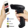 Wireless Bluetooth Barcode Scanner, Symcode Handheld USB CCD Cordless Barcode Scanner with USB Receiver Support Storing Codes Rechargeable Bar Code Reader Long Battery Life