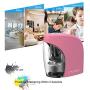 Pencil Sharpener, Electric Pencil Sharpener with Auto Safe Feature,Portable Electric Sharpener for Home/School/Classroom/Office,USB or 2AA Batteries Operated (Pink)