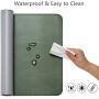 Soyan Dual-Sided PU Leather Desk Pad/Mouse Pad for Office & Home, Waterproof Desk Blotter Pad with Comfortable Writing Surface, 31.5''x15.7'' (Green)