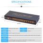 Unnlink HDMI Matrix 6 x 2 UHD 4K Switch/Splitter 6 in 2 Out HDMI Audio Extractor HiFi 5.1 SPDIF Toslink+3.5mm Jack ARC,PIP IR Remote Control Compatible with Computer ps4 Xbox one roku Chromecast