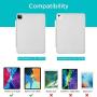 ESR Rebound Magnetic Smart Case for iPad Pro 12.9'' 2020 & 2018, Convenient Magnetic Attachment [Supports Pencil Pairing & Charging] Smart Case Cover, Auto Sleep/Wake Trifold Stand Case - Gray