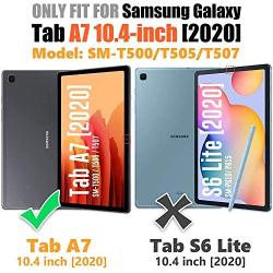 Galaxy Tab A7 Case SM-T500/T505/T507 for Kids | Herize Three Layer Armor Drop Protection Case with Screen Protector 360 Rotating Stand Hand Strap Shoulder Strap for Samsung Tab A7 10.4 inch | SkyBlue
