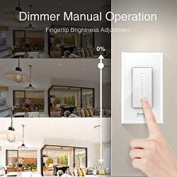Gosund Smart Dimmer Switch, Smart WiFi Light Switch Works with Alexa Google Home, with Remote Control Timer Countdown, Single-Pole, Neutral Wire Required, ETL and FCC Listed, No Hub Required (1 Pack)