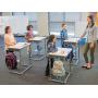 Offex M Student Manual Adjustable Desk-Light Medium Gray