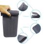 Silicone Heat Resistant Mat Pouch,Sonku Hair Styling Tools with 2 Pcs Tail Combs and 6 Pcs Clips for Hair Straightener,Crimping Iron,Hair Curling Waving Iron,Hair Curling Wand-Black