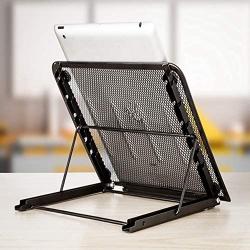 Laptop Riser Stand Support Adjustable Laptop Stand for Pad Tablet Notebook, 9.5 x 7.5 x 0.5 Inches, Black
