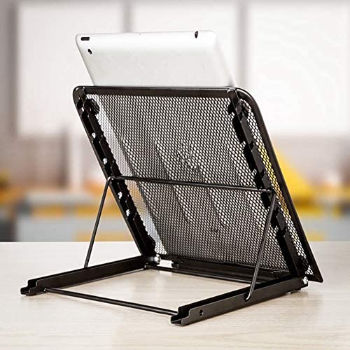 Laptop Riser Stand Support Adjustable Laptop Stand for Pad Tablet Notebook, 9.5 x 7.5 x 0.5 Inches, Black