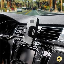 Saza Electronics S005 Universal ABS Air Vent Car Phone Holder, On Dashboard GPS Mount - Universal Non Slip Car Cell Phone Holder, for Samsung, iPhone, LG, Nokia, Huawei Smart Phone
