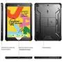 Poetic Revolution Series Case Designed for iPad 10.2 7th Generation 2019 / 8th Generation 2020 Case, Full-Body Rugged Shockproof Protective Cover with Kickstand and Built-in-Screen Protector, Black