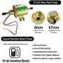 Electric Fuel Pump 12v Universal Inline Fuel Pump Low Pressure 2.5-4 PSI Gas Diesel Transfer Fuel Pump for Carburetor Lawnmover Boat Carter HEP-02A