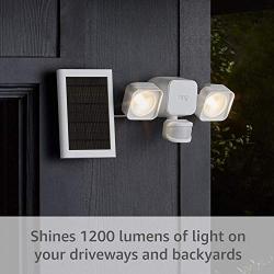 Solar Floodlight + (2) Solar Steplights, Starter Kit - White