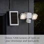 Solar Floodlight + (2) Solar Steplights, Starter Kit - White