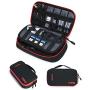 BAGSMART Electronic Organizer Travel Cable Organizer Bag Portable Electronic Accessories Bag for Cable, USB, Black