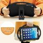 TopEsct Kids Case for iPad Mini 5 4 3 2 1,Silicone Childproof for All Kinds of iPad Mini, Built-in Handle Stand, Comes with a 2-4 Feet Adjustable Strap. (Black)