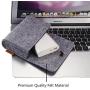 ProCase Felt Storage Case Bag Accessories Organizer for MacBook Laptop Mouse Power Adapter Cables Computer Electronics Cellphone Accessories Charger SSD HHD -Silver Grey