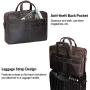 TIDING Mens Leather Business Briefcase 17'' Laptop Case Messenger Bag with YKK Metal Zipper TIDING Mens Leather Business Briefcase 17'' Laptop Case Messenger Bag with YKK Metal Zipper