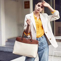 CLUCI Briefcase for Women Oil Wax Leather 15.6 Inch Laptop Business Vintage Slim Ladies Shoulder Bag