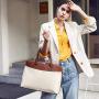 CLUCI Briefcase for Women Oil Wax Leather 15.6 Inch Laptop Business Vintage Slim Ladies Shoulder Bag