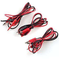 Micsoa Multimeter Leads, Electrical Test Lead Kit - Banana to Alligator Clips, Banana to Banana Plugs, Banana to Plounger Mini Hooks Multimeter Leads Set（3 Pair）