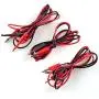 Micsoa Multimeter Leads, Electrical Test Lead Kit - Banana to Alligator Clips, Banana to Banana Plugs, Banana to Plounger Mini Hooks Multimeter Leads Set（3 Pair）