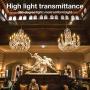 CP3 E12 LED Candelabra Light Bulb 40W Equivalent, Non-Dimmable 4W 400LM Candle Light Bulb 360 Degree lighting Chandelier Light Bulbs with Decorative Candle Base, Clear Glass, 2700K Warm White, 12 Pack