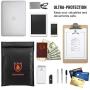 Fireproof Money & Document Bag, MoKo 15'' x 11'' Fire & Water Resistant Cash & Envelope Holder, Protect Your Valuables, Documents, Money, Jewelry, Zipper Closure for Maximum Protection, Black