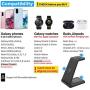 Intoval Wireless Charger, Wireless Charging Station for Samsung Galaxy Phone/Watch/Buds, Fit for Note 20/Note 10/S20/S10, Watch 3/Active 2,1/Gear S3/Sport/Fit, Galaxy Buds+/Live(S3,Black)