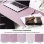 Bedsure Genuine Leather Desk Pad, Office Desk Mat Blotter on top of desks, Large Computer Desk Mat, Waterproof Non Slip Lavender Mouse Desk Pad Protector for Office and Home (Purple, 15.7x31.5 inches)