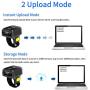 Symcode 2D Bluetooth Wireless QR Barcode Scanner,Portable Ring Wearable Finger 1D 2D Mini Bar Code Reader Scanner Suppot Screen Scanning with Bluetooth & 2.4GHz Wireless & Wired Connection