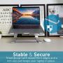 Macally Laptop Stand - Laptop Riser Stand for Desk - Aluminum Ergonomic Laptop Holder Mount Works with all Macbooks & Notebook Computers between 10 to 17.3 Inches - Silver