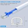 Upgraded Cord Hider, 142in Mini Wire Cable Cover, PVC Cable Concealer Channel, Paintable Cord Cover to Hide Speaker Wire, Ethernet Cable, 9X L15.7in W0.48in H0.32in, CC05 White