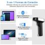 Eyoyo 1D 2D QR Wireless Barcode Scanner, 3-in-1 BT & 2.4G & USB Wired Portable Handheld Barcode Reader for PDF417 Data Matrix UPC Compatible Laptops/PC/Android/iOS