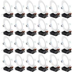 Sunco Lighting 24 Pack 6 Inch Slim LED Downlight with Junction Box, 14W=100W, 850 LM, Dimmable,6000K Daylight Deluxe, Recessed Jbox Fixture, Simple Retrofit Installation - ETL