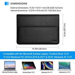 ProCase Surface Laptop 2017 / Surface Book MacBook Pro 13 Case Sleeve, Protective Sleeve Cover for 13'' MacBook Pro 2018 2017 2016 / Pro Retina/MacBook Air 13.3'' / Surface Book Tablet Laptop -Black