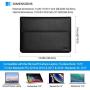 ProCase Surface Laptop 2017 / Surface Book MacBook Pro 13 Case Sleeve, Protective Sleeve Cover for 13'' MacBook Pro 2018 2017 2016 / Pro Retina/MacBook Air 13.3'' / Surface Book Tablet Laptop -Black